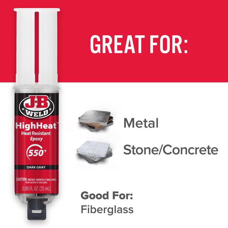 J-B Weld High Heat High Strength Acrylic Dark Gray Epoxy 0.85 oz