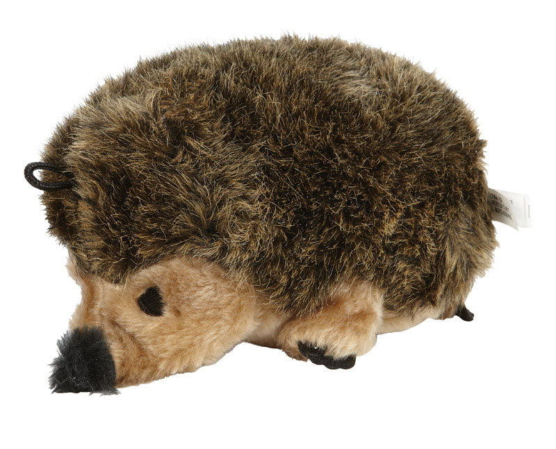 Zoobilee Brown Plush Hedgehog Dog Toy Large