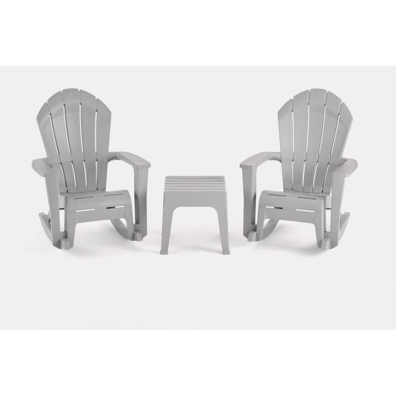 Adams Big Easy Westport Gray Resin Frame Adirondack Rocking Chair