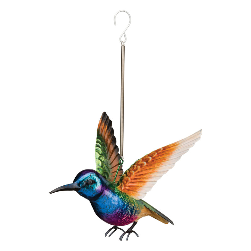 Regal Art & Gift Assorted Metal 10.75 in. H X 7.5 in. L X 6.5 in. W Bouncie Bird/Hummingbird Garden