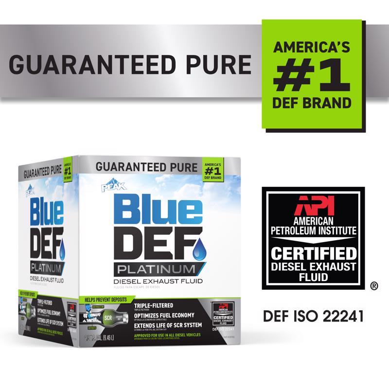 PEAK BlueDEF PLATINUM Diesel Deisel Exhaust Fluid 2.5 gal
