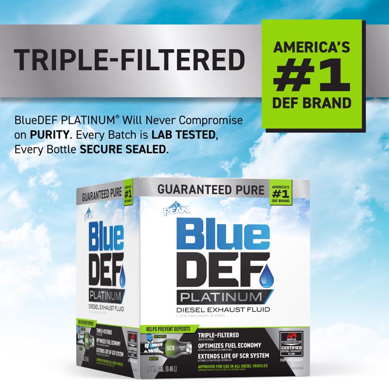 PEAK BlueDEF PLATINUM Diesel Deisel Exhaust Fluid 2.5 gal