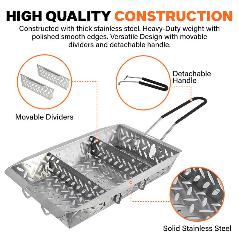 Proud Grill UltraVersatile Stainless Steel Grill Basket 15 in. L X 10 in. W