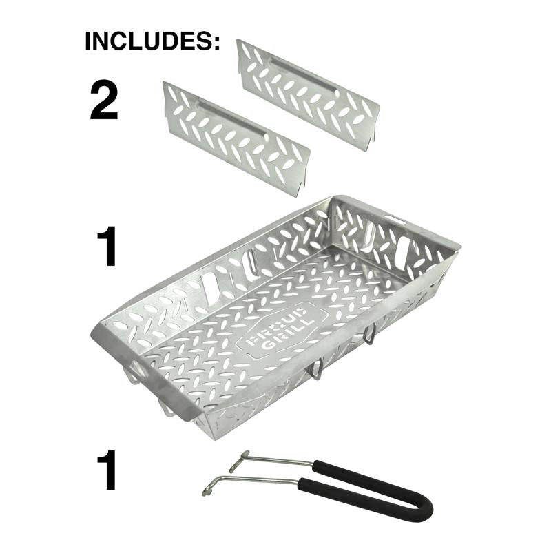 Proud Grill UltraVersatile Stainless Steel Grill Basket 15 in. L X 10 in. W