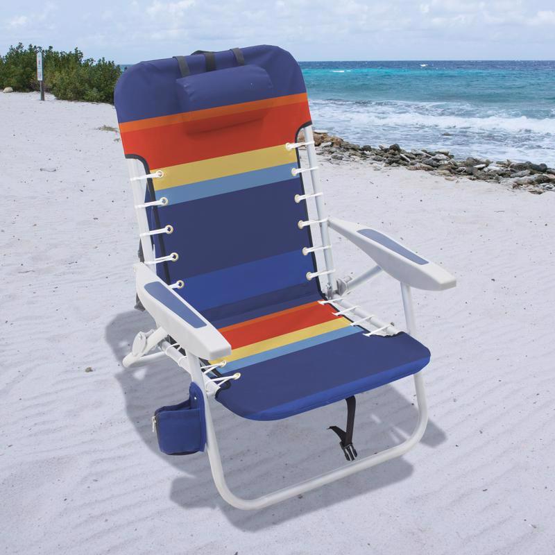 Rio Brands 4-Position Assorted Beach Folding Chair