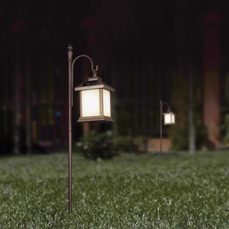 Feit Black Metal 48 in. H Solar Fixtures Shepherd's Hook