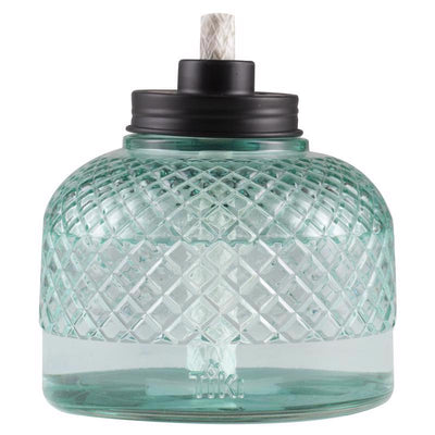 TIKI Blue Glass 5.80 in. Tabletop Torch