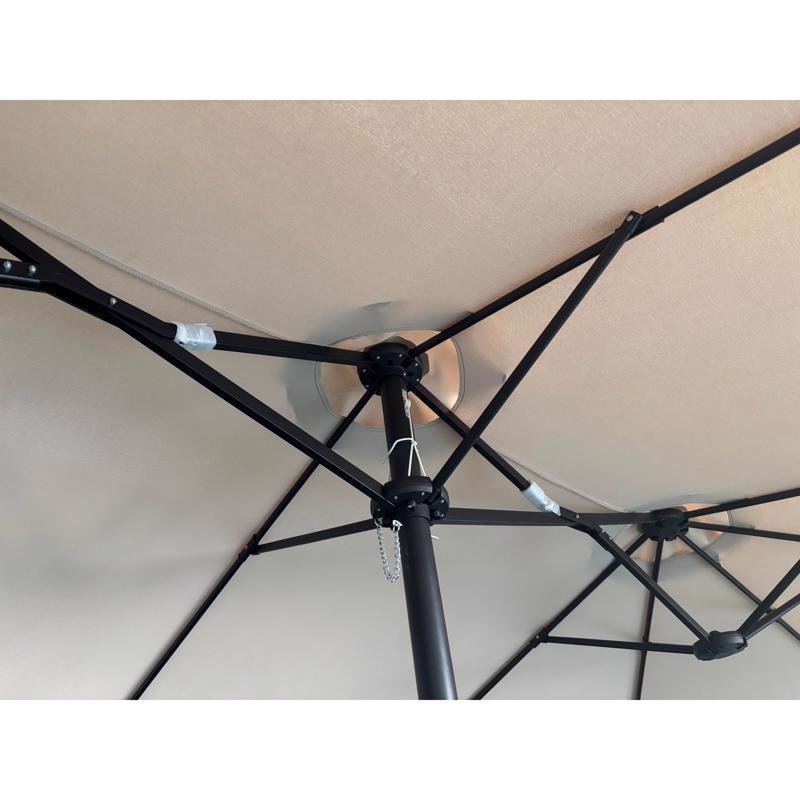 Living Accents 15 ft. Beige Patio Umbrella