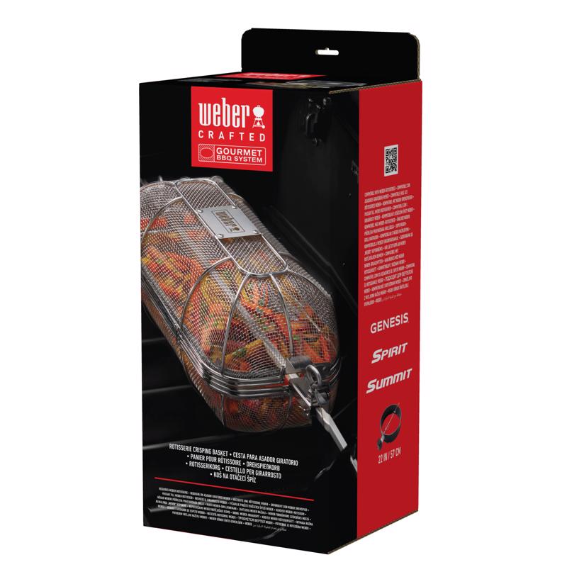 Weber Stainless Steel Crisping Basket 18.95 in. L X 7.9 in. W