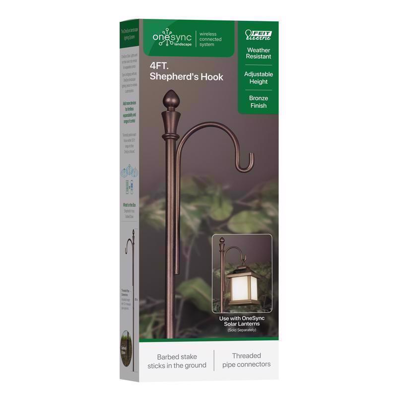 Feit Bronze Metal 48 in. H Shepherd's Hook