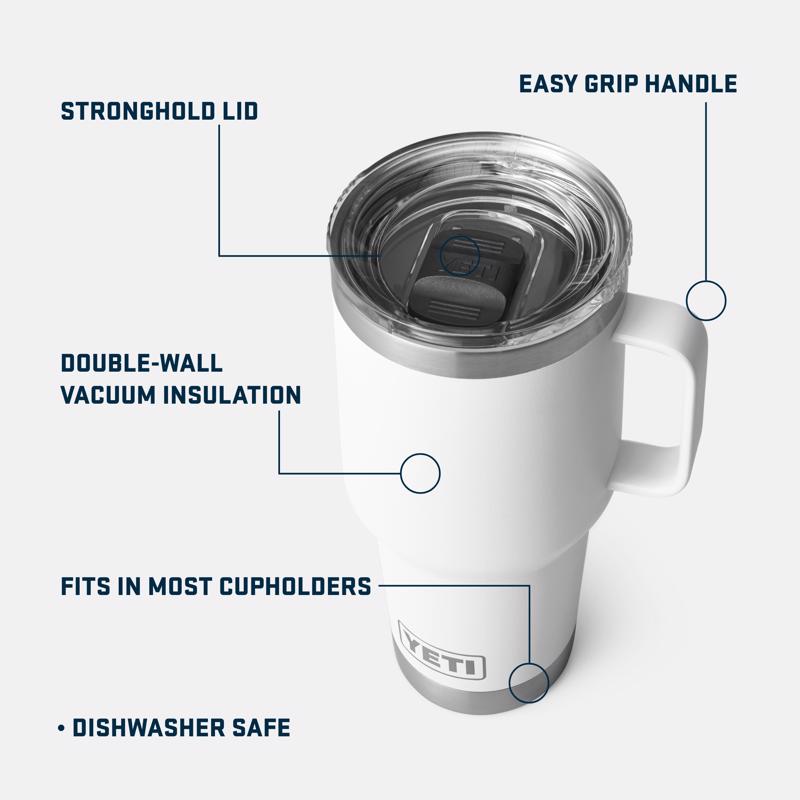 YETI Rambler 30 oz White BPA Free Travel Mug