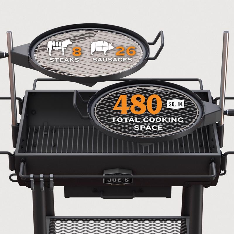 Oklahoma Joe's 19 in. Charcoal/Wood Grill Black
