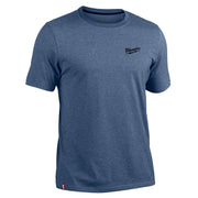 Milwaukee L Short Sleeve Men's Crew Neck Blue Hybrid Work Tee Shirt