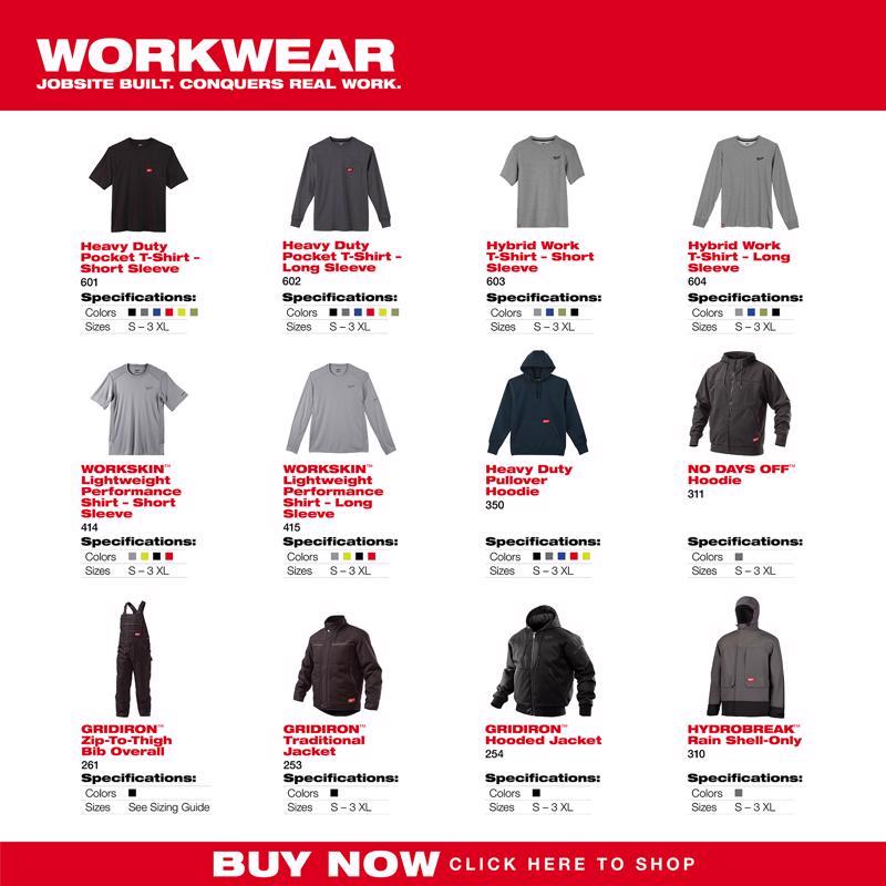 Milwaukee M Short Sleeve Men's Crew Neck Gray Hybrid Work Tee Shirt