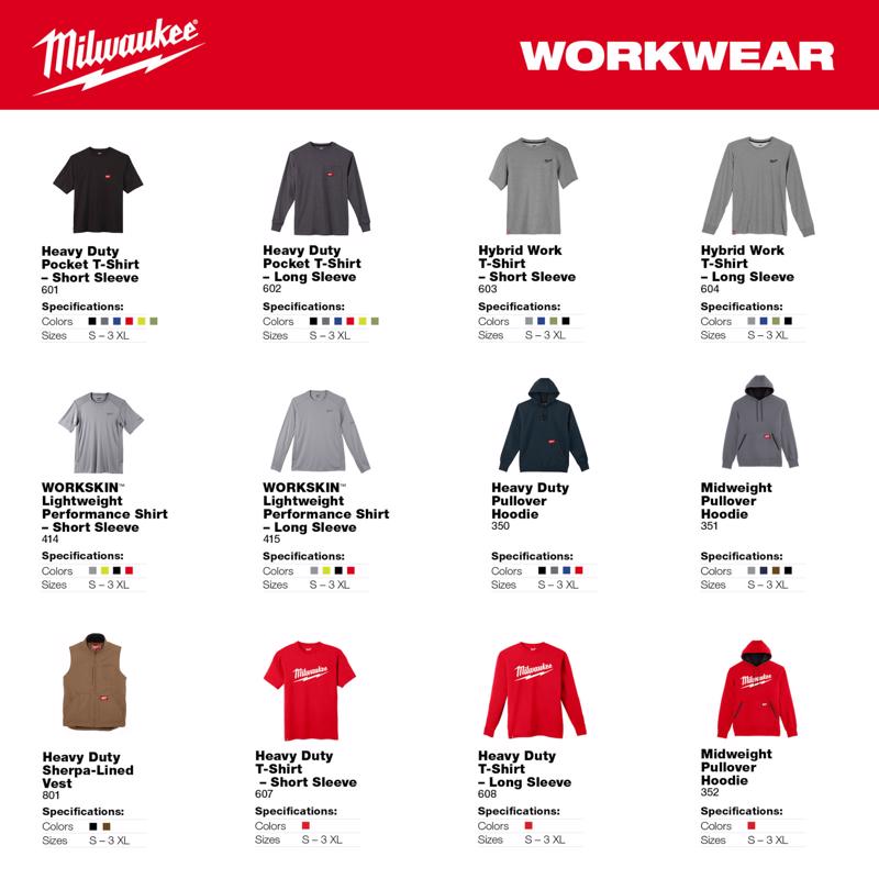 Milwaukee Workskin L Short Sleeve Men's Crew Neck Black Lightweight Performance Tee Shirt