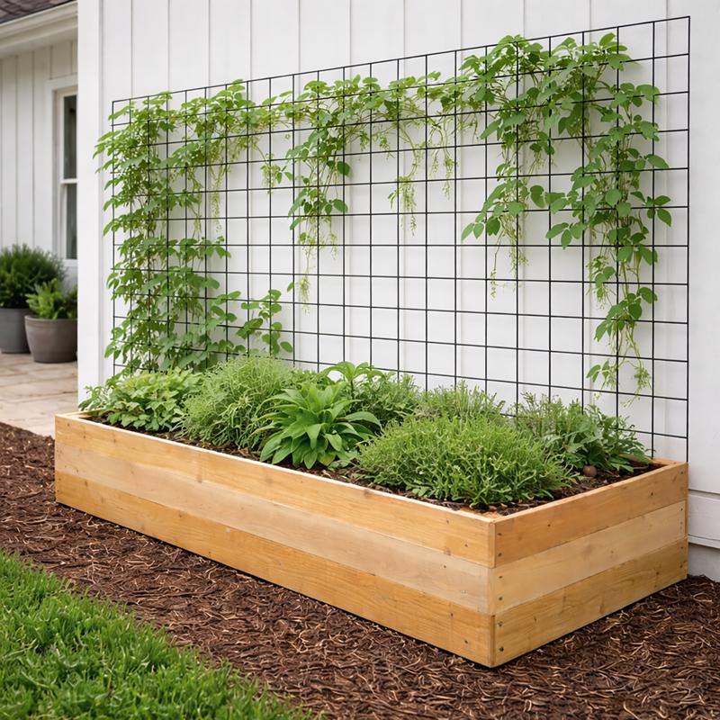 Real Wood Products 10.5 in. H X 72 in. W X 36 in. D Cedar Western Raised Garden Bed Natural