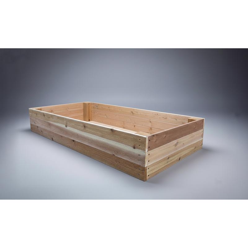 Real Wood Products 10.5 in. H X 72 in. W X 36 in. D Cedar Western Raised Garden Bed Natural
