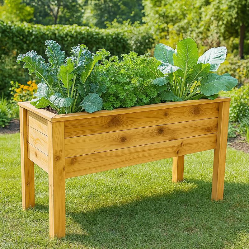 Real Wood Products 22 in. H X 38 in. W X 12 in. D Cedar Elevated Garden Box Natural