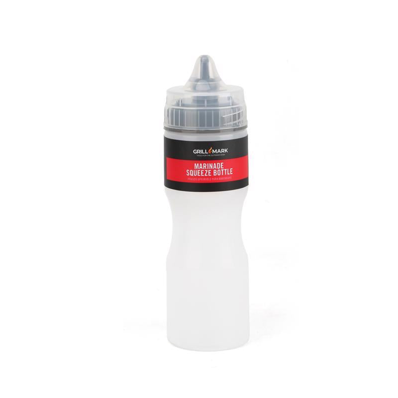 Grill Mark White/Black Plastic Condiment Bottle