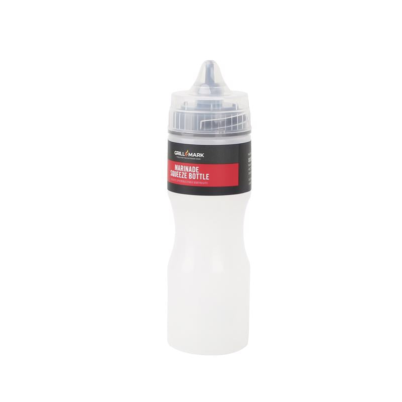 Grill Mark White/Black Plastic Condiment Bottle