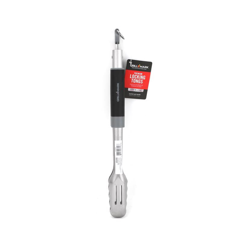 Grill Mark Stainless Steel Black/Silver Grill Tongs