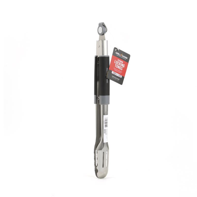 Grill Mark Stainless Steel Black/Silver Grill Tongs