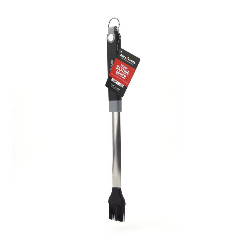 Grill Mark Silicone/Steel Black/Silver Grill Basting Brush