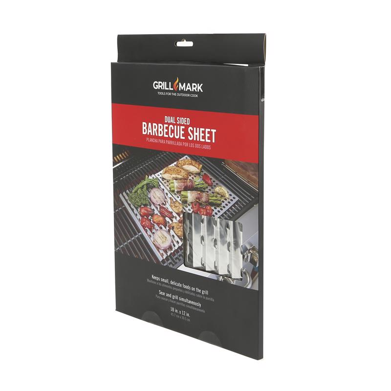 Grill Mark Stainless Steel Grilling Mesh Sheet 18 in. L X 12 in. W