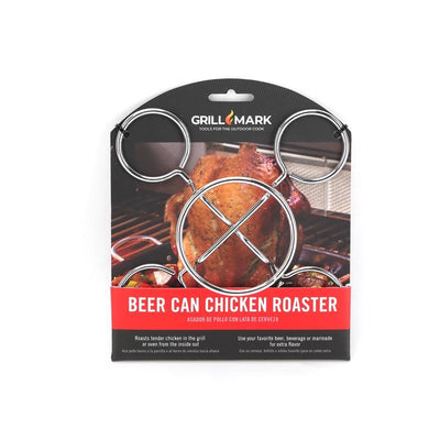 Grill Mark Steel Beer Can Poultry Roaster 6 in. L X 6 in. W