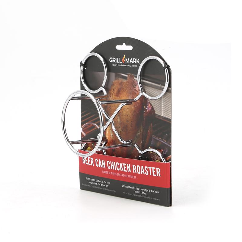 Grill Mark Steel Beer Can Poultry Roaster 6 in. L X 6 in. W