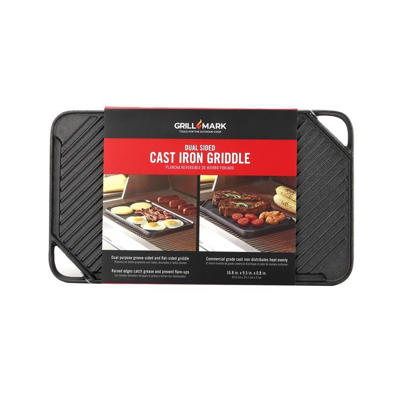 Grill Mark Cast Iron Griddle 16.75 in. L X 9.5 in. W