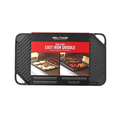 Grill Mark Cast Iron Griddle 16.75 in. L X 9.5 in. W