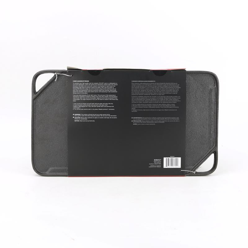 Grill Mark Cast Iron Griddle 16.75 in. L X 9.5 in. W