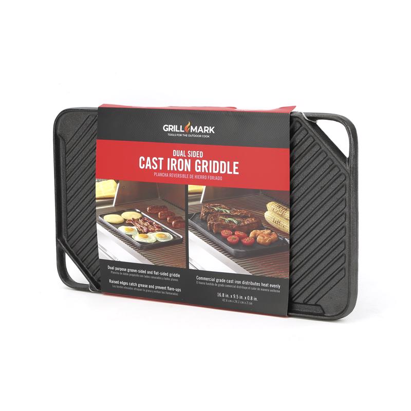Grill Mark Cast Iron Griddle 16.75 in. L X 9.5 in. W