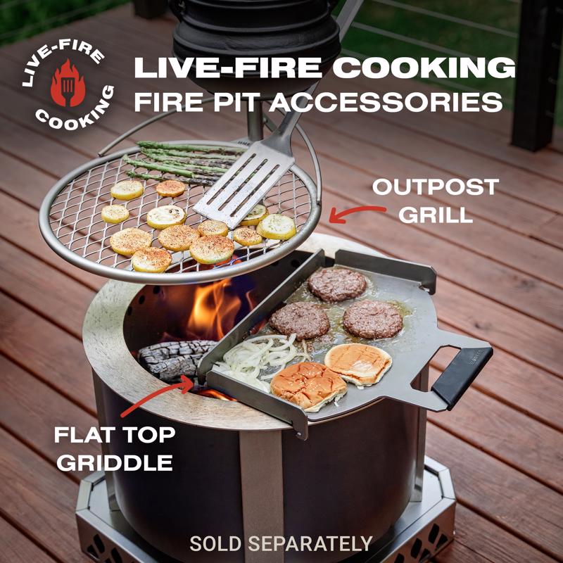 Breeo X Series 19 in. W Corten Steel Outdoor Round Wood Fire Pit
