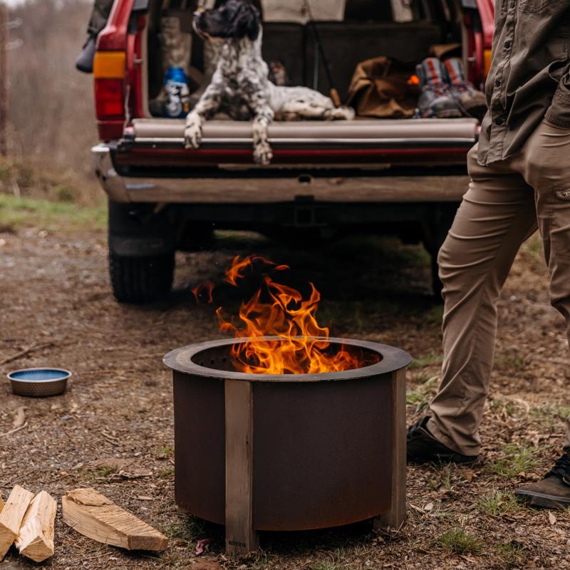 Breeo X Series 19 in. W Corten Steel Outdoor Round Wood Fire Pit