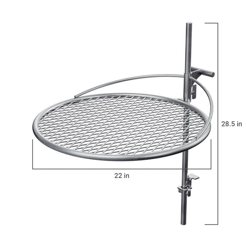 Breeo Outpost 24 Silver Camp Grill 28.5 in. H X 27 in. W X 22 in. L
