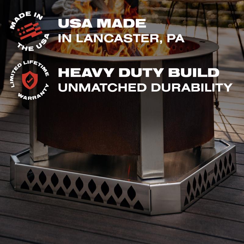 Breeo X Series 24 Stainless Steel Fire Pit Base 3.5 in. H X 24 in. W X 24 in. D