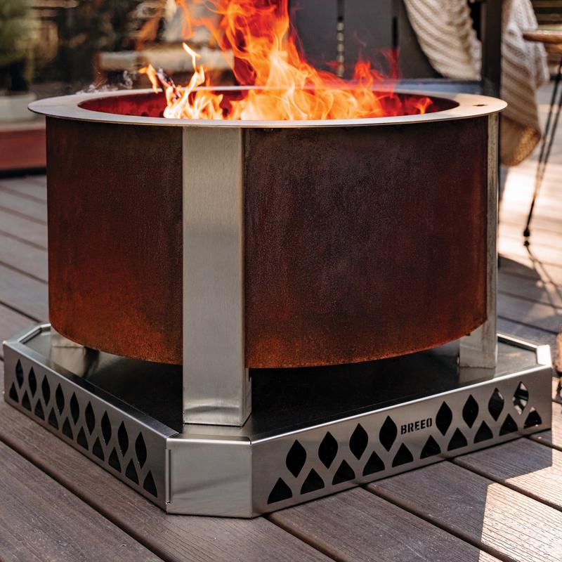 Breeo X Series 24 Stainless Steel Fire Pit Base 3.5 in. H X 24 in. W X 24 in. D