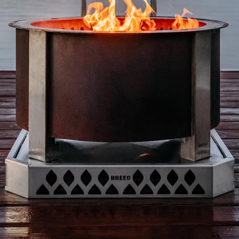 Breeo X Series 24 Stainless Steel Fire Pit Base 3.5 in. H X 24 in. W X 24 in. D
