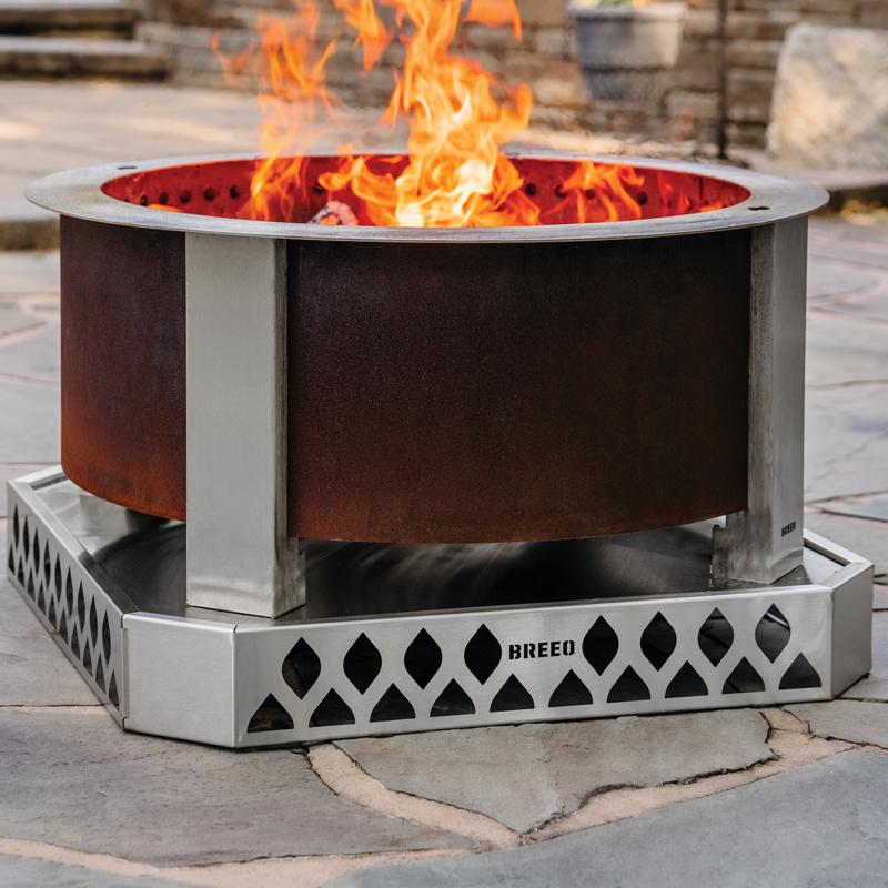 Breeo X Series 30 Stainless Steel Fire Pit Base 4.5 in. H X 31.6 in. W X 30 in. D