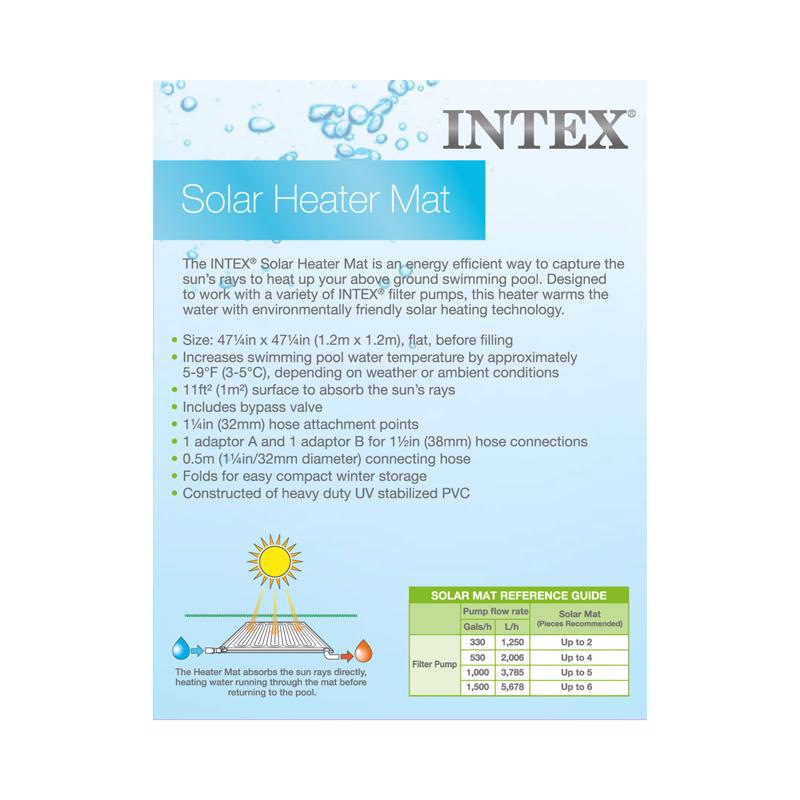 Intex Solar Pool Heater Kit 47 in. H X 47 in. W