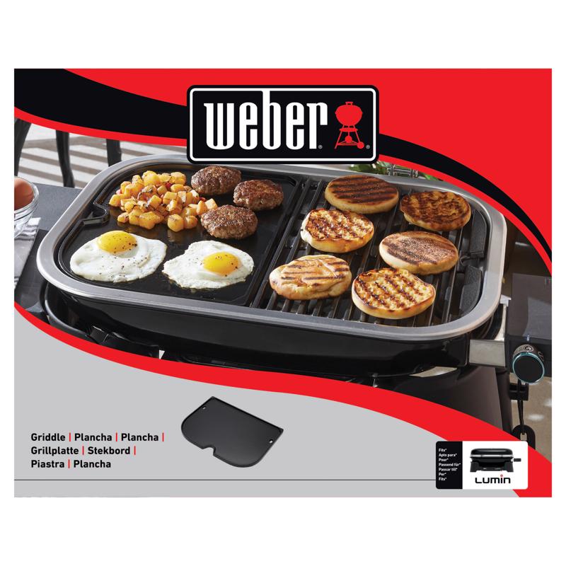 Weber Lumin 2000 Cast Iron/Porcelain Griddle 18.3 in. L X 13 in. W