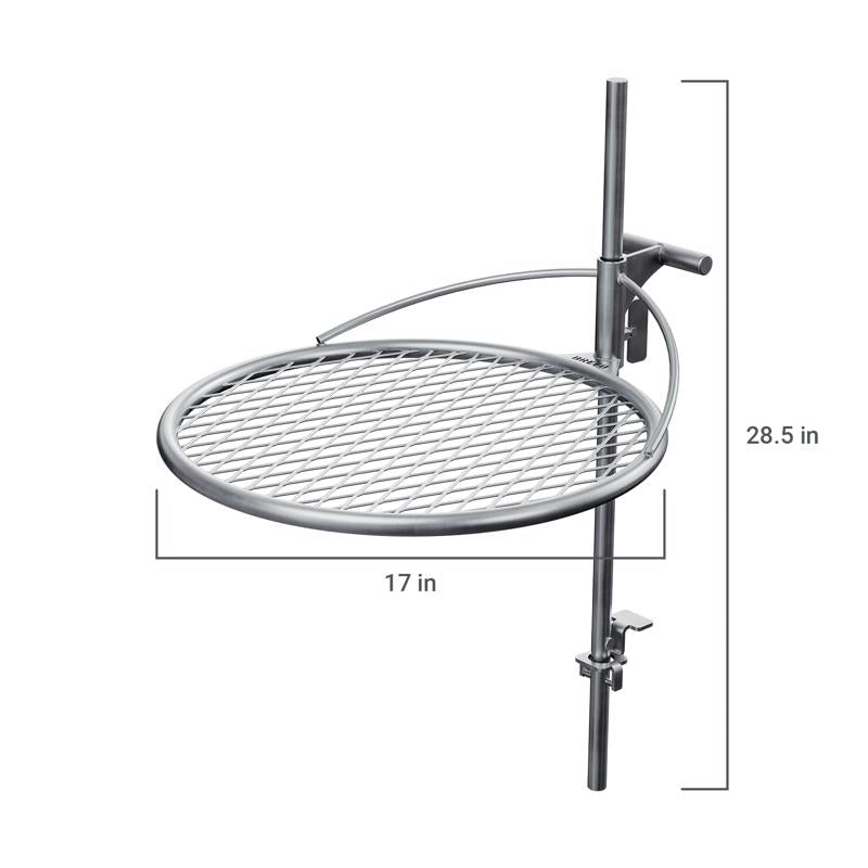 Breeo Outpost 19 Silver Camp Grill 28.5 in. H X 22 in. W X 17 in. L