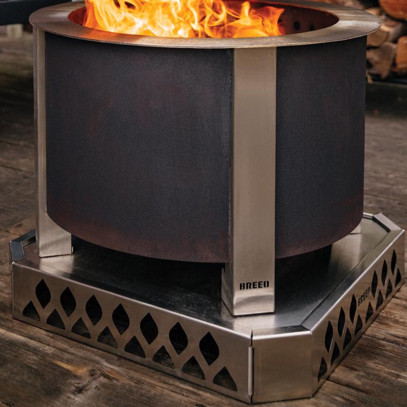Breeo X Series 19 Stainless Steel Fire Pit Base 3.5 in. H X 20.6 in. W X 20.6 in. D