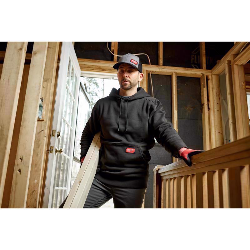 Milwaukee XXL Banded Sleeve Men's Hooded Hoodie Black