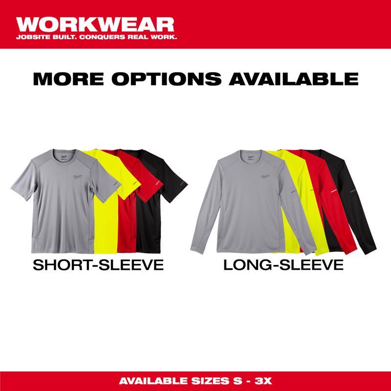 Milwaukee Workskin L/XL Short Sleeve Unisex Crew Neck Yellow Shirt