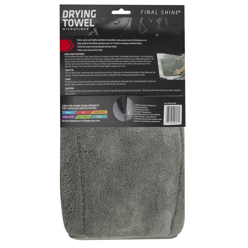 Viking 24 in. L X 24 in. W Microfiber Car Drying Towel