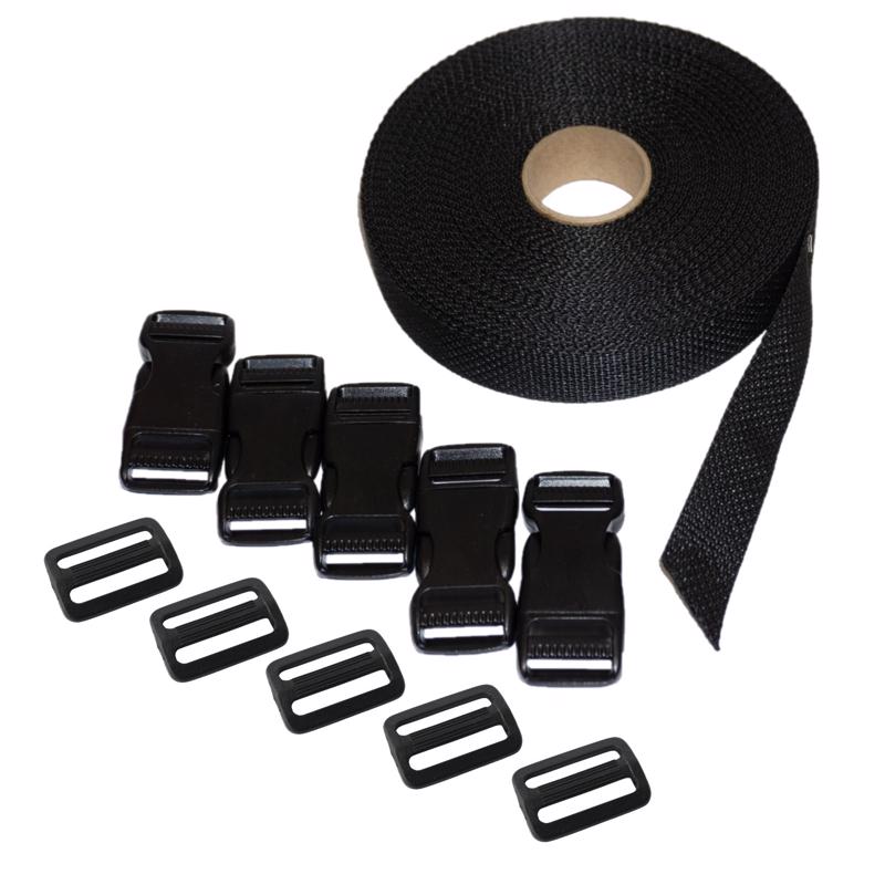 Bulk-Strap 1 in. W X 51 ft. L Black Strap 167 lb