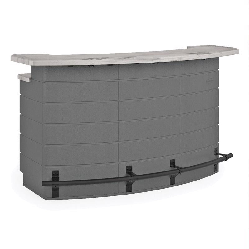 Suncast Backyard Oasis Gray Resin Bar Table